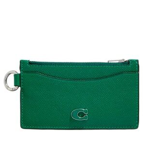 Coach Zip Card Case - green
